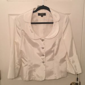 Tahari White Suit Jacket